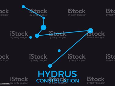 Hydrus Constellation Stars In The Night Sky Cluster Of Stars And