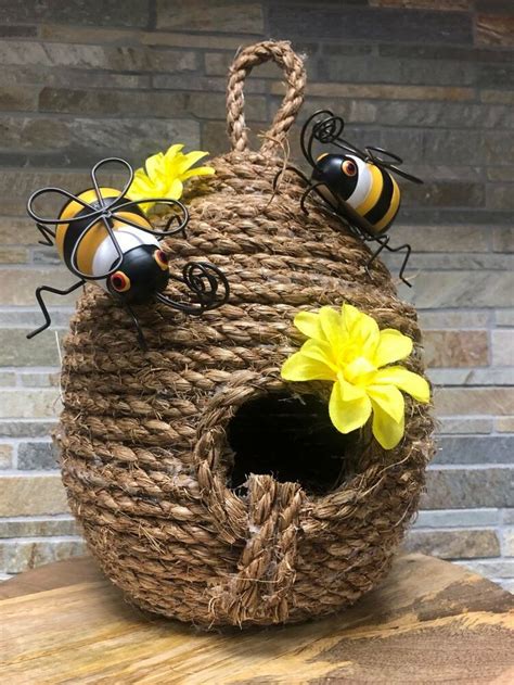 How To Make A Beehive Diy Bee Hive Craft Bee Hives Diy Bee Crafts
