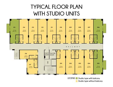 Wellford Residences Typical Floor Plan With Studio Units Land Asia Realty