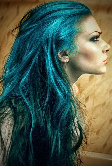 The Girl With Turquoise Hair By Mylifesite On Deviantart