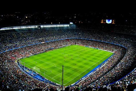 Camp Nou Barcelona Champions League Editorial Stock Image Image Of