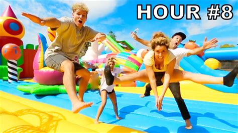 Last Jumping In Worlds Largest Bounce House Wins Youtube