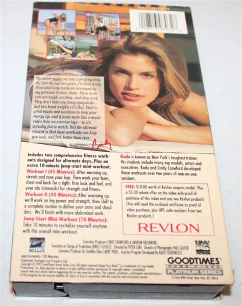 Cindy Crawford Shape Your Body Workout Vhs With Fitness Expert Radu Picclick