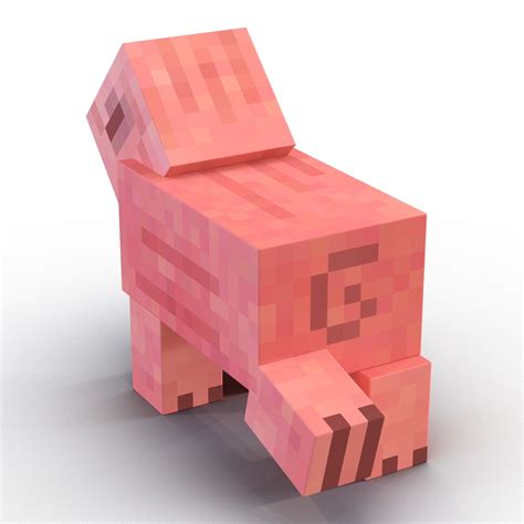 3d Minecraft Pig Rigged