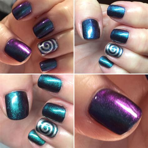 Iridescent Nails Are They Blue Green Or Purple Depends On The Light