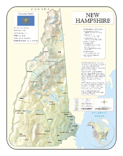 New Hampshire And Vermont Wall Maps National Geographic Maps Map