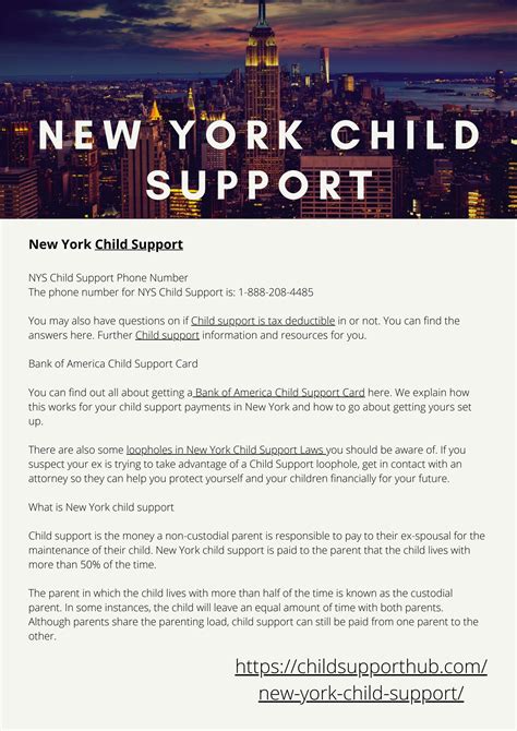 New York Child Support Information For Ny Parents By Childsupporthub
