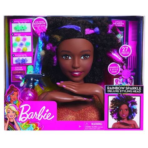 Barbie Rainbow Sparkle Deluxe Styling Head Used Very Good Open Box