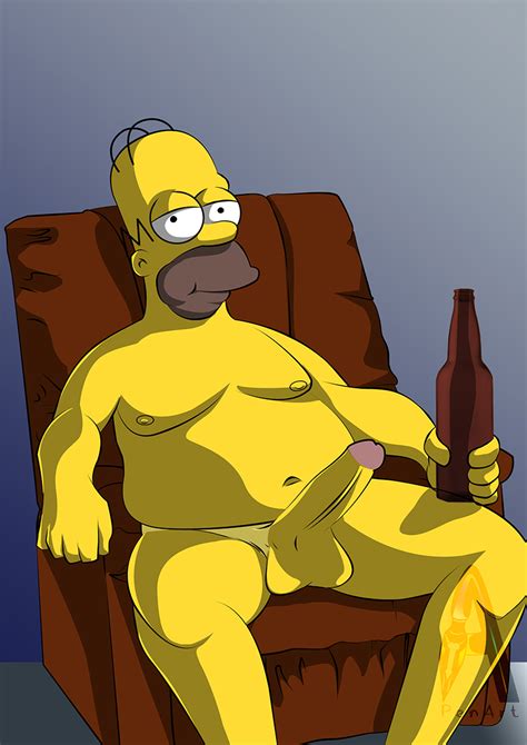 Rule 34 Bald Bara Beer Daddy Homer Simpson Male Male Only
