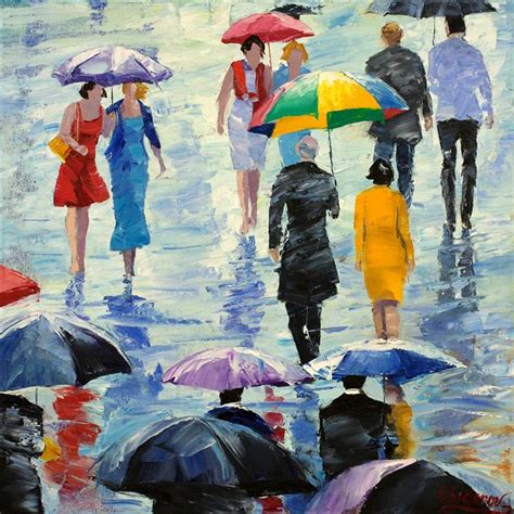 Buy Original Art By Stanislav Sidorov Oil Painting Rainy Street In
