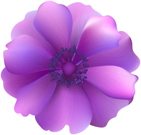 Purple Flower Decorative Transparent Clip Art Gallery