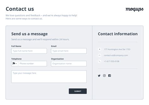 Contact Form Template Free Download