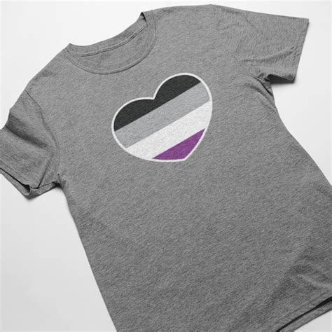 Asexual Pride Flag Heart Super Soft Tee Ace Pride Asexual Etsy