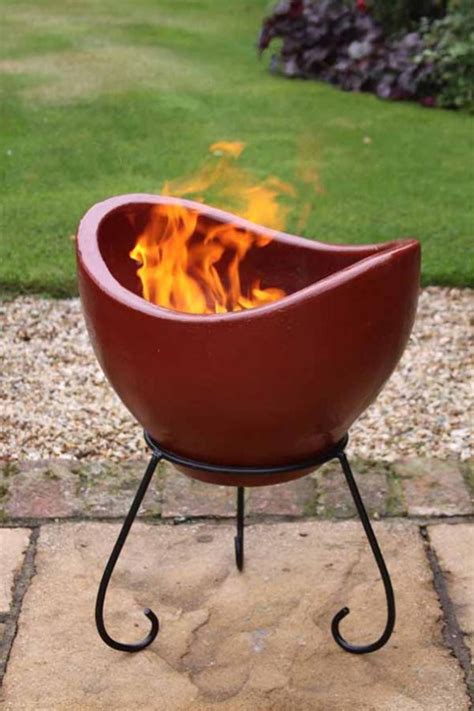 Clay Chimney Fire Pit Extra Large Clay Chiminea Outdoor Fireplace