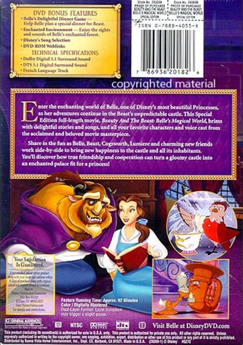 Beauty And The Beast Belles Magical World Dvd 2003 Dvd Empire