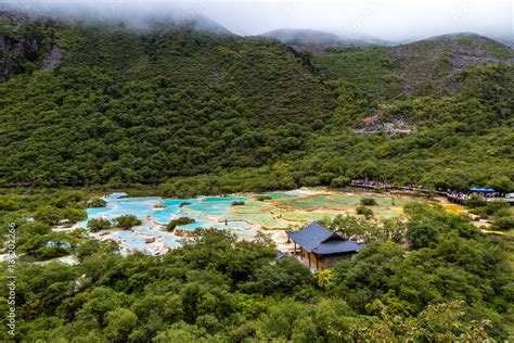 Huanglong National Park Sichuan China Famous For Its Colorful Pools