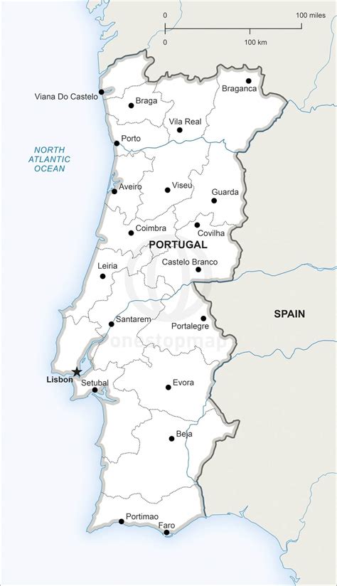 Free Printable Map Of Portugal Printable Templates