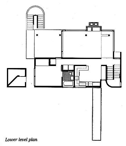 The Smith House By Richard Meier In Darien Ct Drawing Plan View