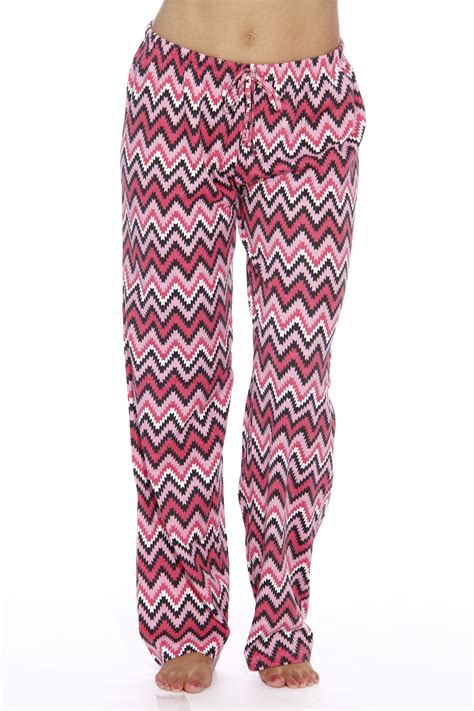 Just Love Womens Comfy Cotton Pajama Pants Chevron Pink 3x