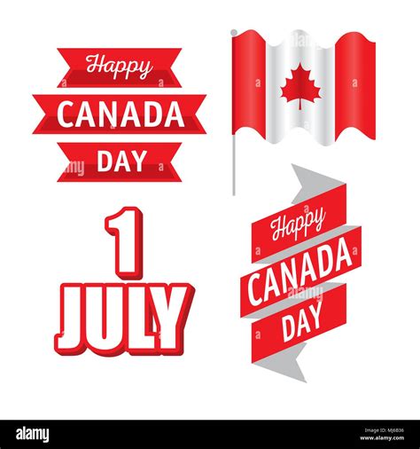 Happy Canada Day Celebration Poster Stock Vector Image And Art Alamy