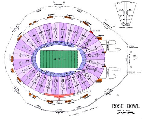 Rose Bowl Seat Map