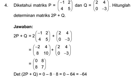 Matriks Matematika Kelas Part Contoh Soal Determinan Matriks My XXX