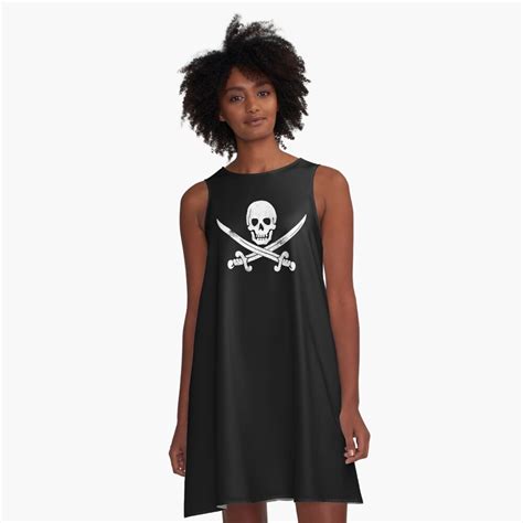 Pirate Flag Pirate Queen Dress A Line Dress For Sale By Kwaz Redbubble