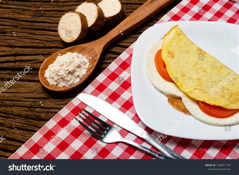 Crepioca Pancake Cassava Tapioca Cheese Tomato Stock Photo 1428017750