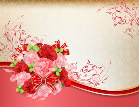 Beautiful Flower Greeting Card Template Vector 01 Free Download