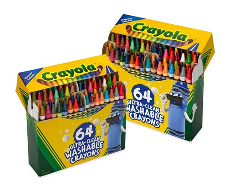Buy Crayola 64ct Washable Crayons Bulk Crayon Set School Supplies For