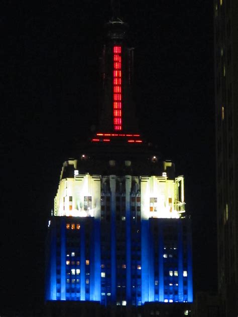 Empire State Building Lit Up Red White Blue In Honor Of T Flickr