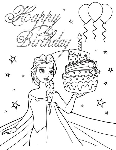 Happy Birthday Coloring Page For Kids Topcoloringpage