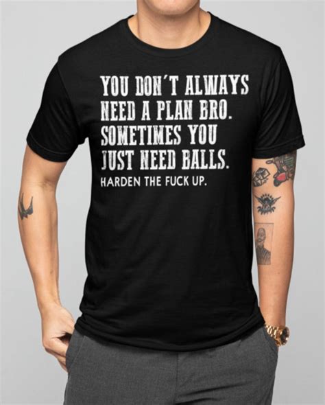 You Dont Always Need A Plan Bro Motorcycle Premium Tshirt Etsy