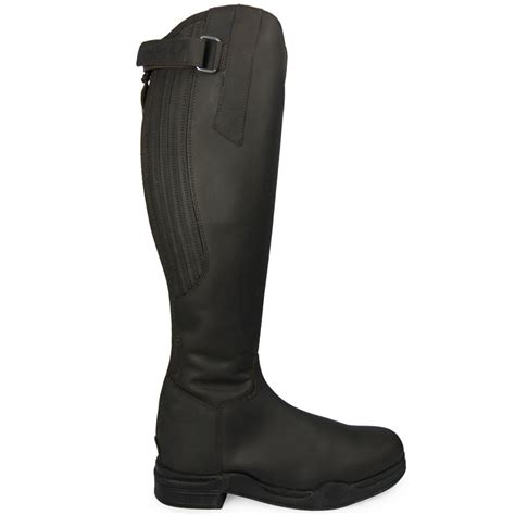 Hkm Country Leather Long Riding Yard Mucking Out Waterproof Boots Black