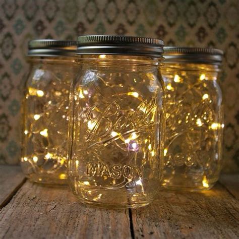 So Pretty Fairy Lights Mason Jar Lighting Mason Jar Diy Jar Lights