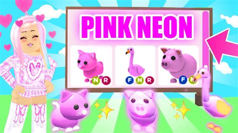 Turning All My Pink Pets Neon In Adopt Me Roblox Adopt Me Neon