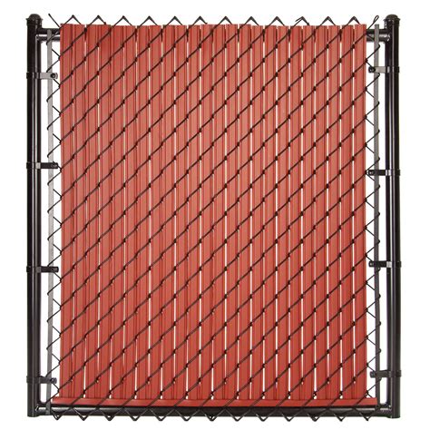 Maximum Privacy Redwood Solitube Slats™ For 6ft Chain Link Fence