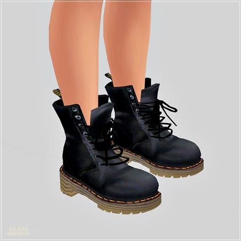 Femalehiking Boots여자 신발 Sims4 Marigold 부츠 컴뱃 부츠 심즈 모드