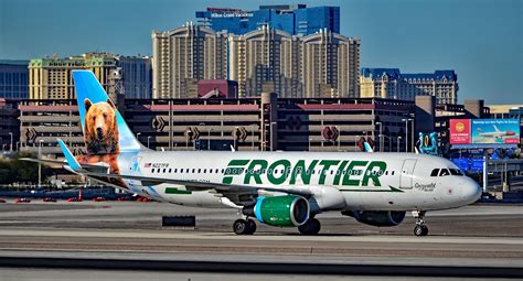 Frontier Airlines Airbus A320 214 N227fr Grizwald The Bear At Las