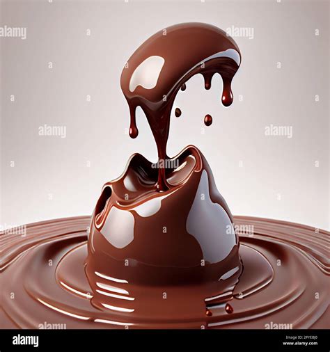 Melted Chocolate Ball Stock Photo Alamy