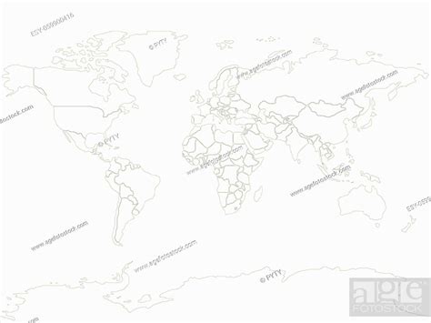 Simplified Schematic Map Of World Political Blank Map Of Countries