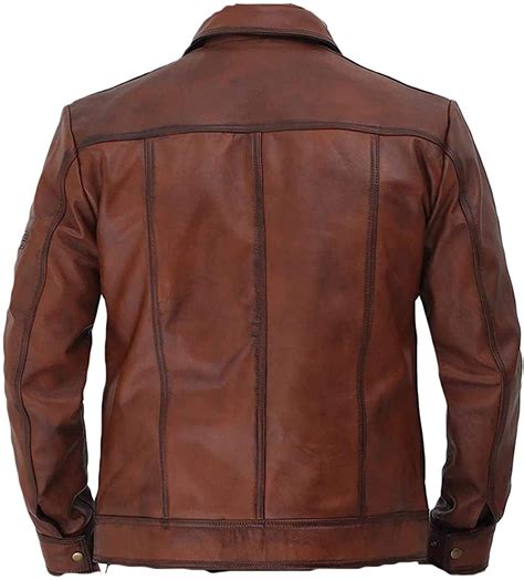 Denver Brown Distressed Lambskin Leather Jacket Free Etsy