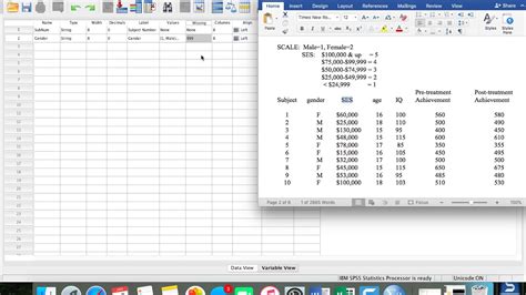 Creating A Data Set In Spss Youtube