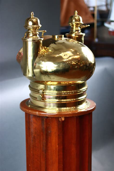 Negus Brass Ships Binnacle On Mahogany Stand Lannan Gallery