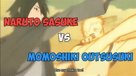 Naruto Sasuke Vs Momoshiki Outsusuki Youtube