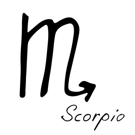 Hand drawn scorpio zodiac sign Esoteric symbol doodle Astrology clipart