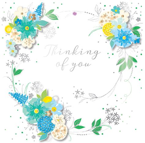 Thinking Of You Embellished Greeting Card Cards