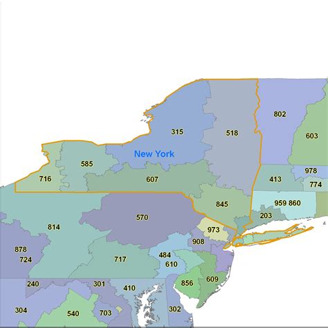 New York Area Code Maps New York Telephone Area Code Maps Free New
