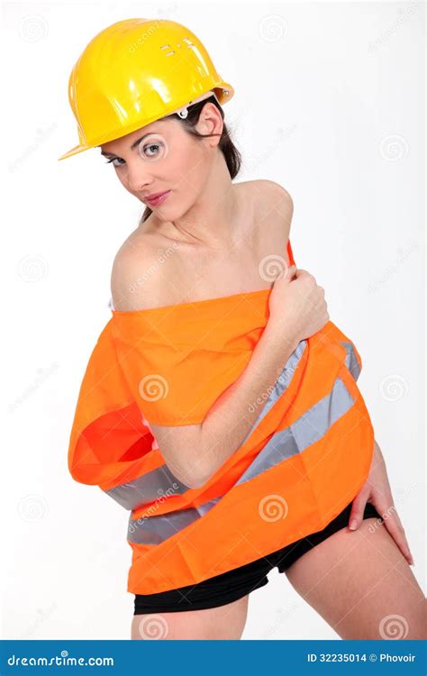 Sexy Female Construction Worker Stock Images Image