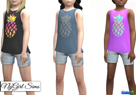 Pineapple Decal Standalone Tank At Nygirl Sims Sims 4 Updates